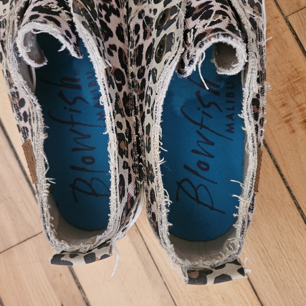 Blowfish Women's Leopard Print Slip-On Sneakers - Picture 3 of 4